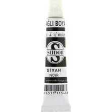 Südor Yağlı Boya Tüp 9ml Siyah - 4 Adet