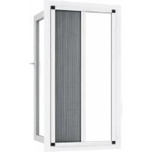 Sineklikstore Akordiyon Pileli Pencere Sinekliği – 90 x 210 cm – Beyaz – Demir, Ahşap, Çelik, Pimapen ve Alüminyum ile Uyumlu