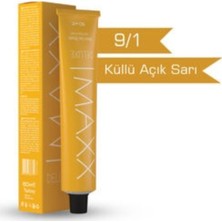 Maxx Deluxe Krem Saç Boyası 9/1 Küllü Açık Sarı Amonyaklı Etkili Formül Canlı Renkler