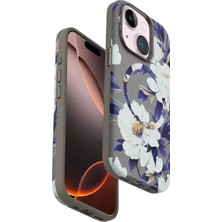 Renas Store Onegif Iphone 15 Flower Series Magsafe Kapak - Gri