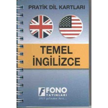 Fono Yayınları Temel İngilizce Dil Kartı 59 Sayfa Pratik Kitap Ciltsiz Kullanım Kolaylığı