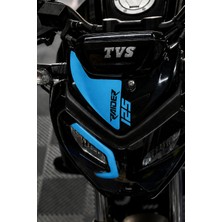 Banxtre Tvs Raider 125 Için Açık Mavi Renk Raider 125 Yazılı Kafa Detay Sticker (1 Adet)