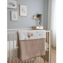 Pufien 90 x 90 Balina Desenli Çift Yönlü Müslin Bebek Örtüsü, Çok Amaçlı Örgü Müslin Örtü & Battaniye