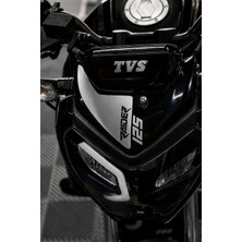 Banxtre Tvs Raider 125 Için Mat Gümüş Renk Raider 125 Yazılı Kafa Detay Sticker (1 Adet)
