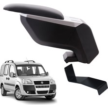 3 Tıkla Fiat Doblo 2009 Gri-Siyah Safeline Delmesiz Çelik Ayaklı Kolçak Kol Dayama