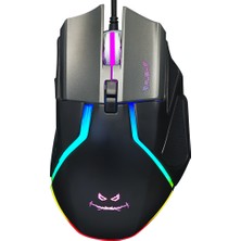 Rush Topaz RM84 10000 DPI Kablolu RGB 6D Oyuncu Mouse Oyun İçin Tasarlanmış