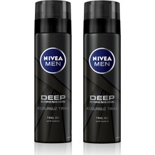 Nivea Tıraş Jeli Deep Dimension Aktif Karbon 200 ml x 2 Kusursuz Tıraş İçin Özel Formül