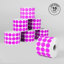 Jokey Kırtasiye Işaretleme Nokta Etiketi 10MM (5000 Adet Renk: Pembe Nokta Etiket)