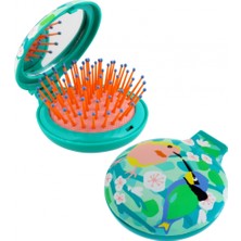 Pylones Aynalı Katlanabilir Saç Fırçası - Lady Retro - Bird