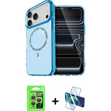 Marsilyan™- iPhone 17 Pro Kılıf Kıvılcım Form Prime - Siyah 3D Antistatik Seramik Nano Ekran Koruyucu + Raze Metal Kamera Lens - Gs