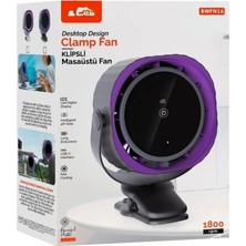 HiboTekno Yeni Nesil Masaüstü Şarjlı Fan - 4 Kademe 1800RPM, Dijital Ekranlı, Taşınabilir Mini Vantilatör (Masaüstü, Duvar ve Kamp Çadırına Bile Asılabilen Usb-C Girişli