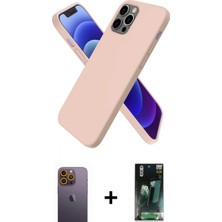 Marsilyan™- iPhone 12 Pro Kılıf Kozmos Yansıma Özel Seri - Şeffaf 360 Full Body Arka Koruyucu + Sarı Neon Fosforlu Kamera Lens