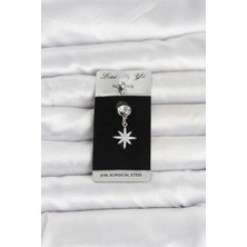 Eco Lounge 316L Cerrahi Çelik Sallantılı Kutup Yıldızı Model Göbek Piercing