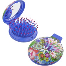 Pylones Aynalı Katlanabilir Saç Fırçası - Lady Retro - Fleurs D'eau