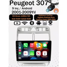 Conio Peugeot 307 (2001-2009 Uyumlu) 9 Inç 4gb Ram 32GB Rom Android 14 Kablosuz Carplay Navigasyon Kamera Destekli Multimedya