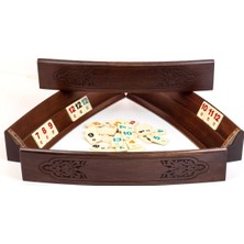 Helena Wood Art Margin Oval Okey Takımı 106 Parça Doğal Ahşap ve Metal Döküm Taşlarla