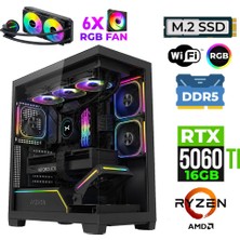 Xaser Fade X230 Ryzen 7 7800X3D 32GB Ddr5 Ram 1tb M.2 Nvme SSD 16GB RTX5060TI Sıvı Soğutmalı Oyuncu Bilgisayarı