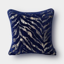 Lidoma Home "navy Zebra" Desenli Kırlent Kılıfı - 45X45 - Gold