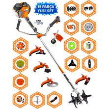 Prowackers German WX 880 Güçlü Performans 15 Parça Full Set Benzinli Yan Tipi Tırpan Ot Çim Çalı Biçme