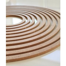 Dekolobi 10'lu MDF Kasnak Düş Kapanı Makrome Halkası Boyanabilir 6 mm Kalınlıkta