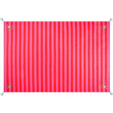 Zsa Zsa Zsu Nilüfer Pembe - Kırmızı Masa Örtüsü 160X240 cm