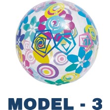 Direkstoktan 🌟 Şeffaf Desenli Plaj ve Deniz Topu Seti (61 Cm) - Yazın Eğlencesi! 🌟61 cm Designer Beach Ball Bestway 31001