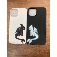 Newon Iphone 13/14 Ejderha Baskılı Çift Kılıfı(2 Adet Kılıf)
