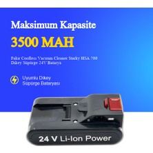 Ümit Maker Fakir Cordless Vacuum Cleaner Starky Hsa 700 Dikey Süpürge 3500 Mah 24V Batarya – Orjinal Uyumlu Uzun Ömürlü, Yüksek Performans Pil