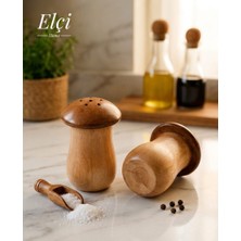 Ahşap Mantar Tuzluk 2'li - Mantar Tuzluk - Ahşap Tuzluk - Elçi Home