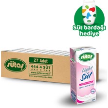 Sütaş Light Süt 200 ml 27 Adet %0 Yağ Oranı ile Sağlıklı Seçim Doğal Lezzet