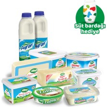 Sütaş Lezzet Paketi Kahvaltı İçin Zengin İçerik 10 Parça 1000 gr Tereyağı 180 gr Kaymak