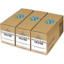 Afset Mita TK-3160 Black Toner Compatible With Kyocera Ecosys P3045DN P3045N P3050DN P3055D 3lü Paket