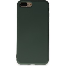 isiltikidsmoda iPhone 7 Plus Kılıf Nano Içi Kadife Silikon - Koyu Yeşil