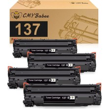 Afset Hp CF283X/CRG737/MF236N MF232W MF216N MF244DW MF242DW MF232W(4 Pack, Black)