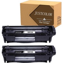 Afset 12A Muadil 1020 1012 1022 1018 1010 3015 3030 3050 3052 M1120 Printer (Black, 2-Pack)