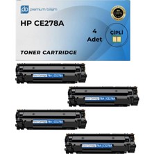 Afset CE278A Muadil Toner 4 Adet - P1606DN P1606 P1600 M1536DNF P1606 P1566 P1560 M1536 Mfp