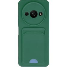 isiltikidsmoda Redmi A3 4g Kılıf Kelvin Kartvizitli Silikon - Koyu Yeşil