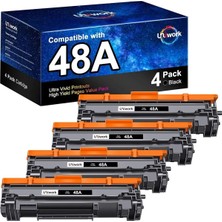 Afset CF244A/CF248A Compatible For Laserjet Pro M15W M29W M30W M31W Mfp M28W M16W Printer (Black, 4 Pack