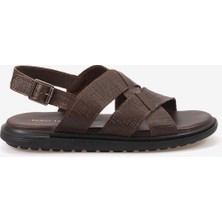 Kemal Tanca Erkek Kauçuk Tabanlı Şık Tasarım Comfort Günlük Çapraz Bantlı Sandalet 560