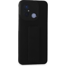 isiltikidsmoda Redmi 12C Kılıf Mega Standlı Silikon - Siyah