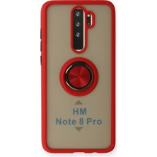 isiltikidsmoda Redmi Note 8 Pro Kılıf Montreal Yüzüklü Silikon Kapak - Kırmızı