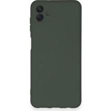 isiltikidsmoda Galaxy A04 Kılıf Nano Içi Kadife Silikon - Koyu Yeşil