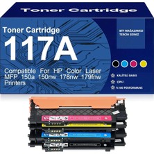 Afset 117A W2070A Muadil Toner Seti 4 Renk - Color Laser 150A, 150NW, 178NW, 179FNW Uyumlu Çipli