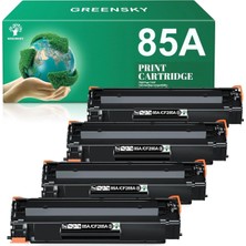 Afset CE285A Toner Laserjet P1102W P1109W P1005 P1006 M1212NF M1217NFW Printers (Black, 4-Packs)