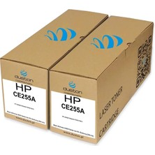 Afset 2x CE255A, 55A Black Toner Compatible With Hp Laserjet P3010 P3015 Muadil