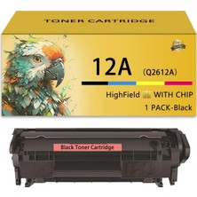 Afset 12A Laserjet 1010 1012 1015 1018 1020 3030 3050 3052 3055 M1005MFP M1319F Printer, 1 Pack Black
