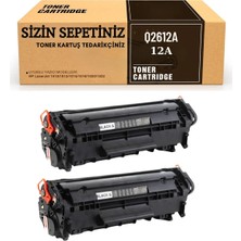 Afset Laserjet Q2612A 1005/1010/1012/1015/1018/1020/1022/ 2000 Sayfa Kapasiteli Muadil Toner 2li