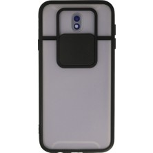 Bezos Galaxy J7 Pro / J730 Kılıf Palm Buzlu Kamera Sürgülü Silikon - Siyah