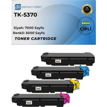 Afset TK-5370 Muadil Toner Seti - Kyocera Ecosys MA3500CIFX MA3500CIX PA3500CX