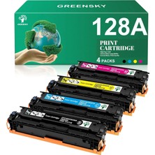 Afset CE320A CE321A CE322A CE323A CM1415FN CM1415FNW CP1525N CP1525NW (Bk Cy Yell Mage., 4-Pack)